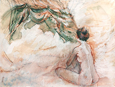 Nude 6, 1994, mixed techics on paper, 59,7 x 79,5 cm