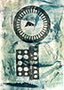 Key 2, 1999, mixed techics on paper, 59,4 x 42,2 cm