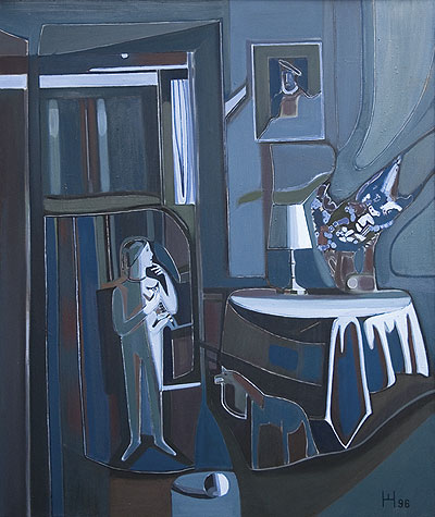 Evening in the home, 1996, 120 x 100 cm, oil on canvas