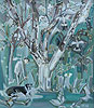 În grădină, 1998, 116 x 100 cm, ulei pe pânză