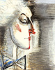 Clovn, 1988, 550 x 450 mm, hârtie, pastel