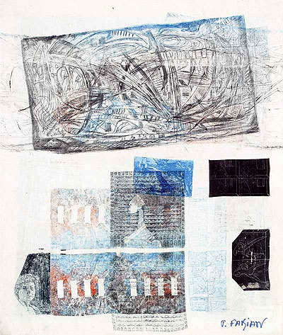 Zbucium 20, 2005, pânză, tehnică mixtă, 95 x 80 cm