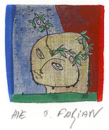 Balade 14, 2007, acuarelă, 6,3 × 5 cm