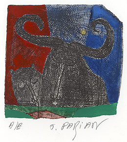 Balade 6, 2007, acuarelă, 10 × 9 cm