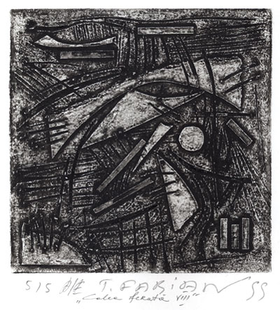 Calea ferată 8, 1999, gravură, 15 × 15 cm