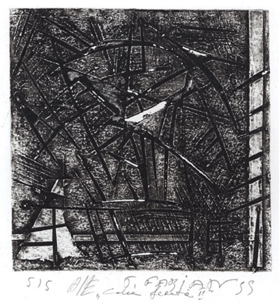 Railway 2, 1999, engraving, 15 × 15 cm