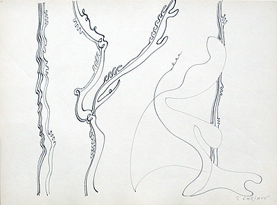 Paradis artificial 10, hârtie, carioca, 36 x 48 cm