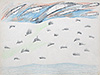 Paradis artificial 9, hârtie, carioca, creion, 36 x 48 cm
