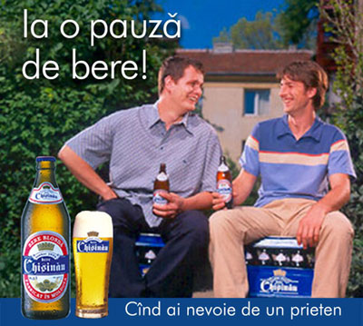 Ia o pauză de bere. Promoţie bere Chişinău – panou publicitar