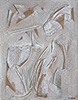 Relief X, 64 × 52 cm, asamblaj, acril pe carton