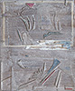 Relief XI, 61,4 × 53 cm, asamblaj, acril pe carton